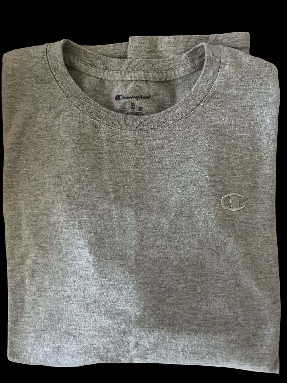 Champion Men's Grey Jersey Crewneck Short Sleeve T-Shirt